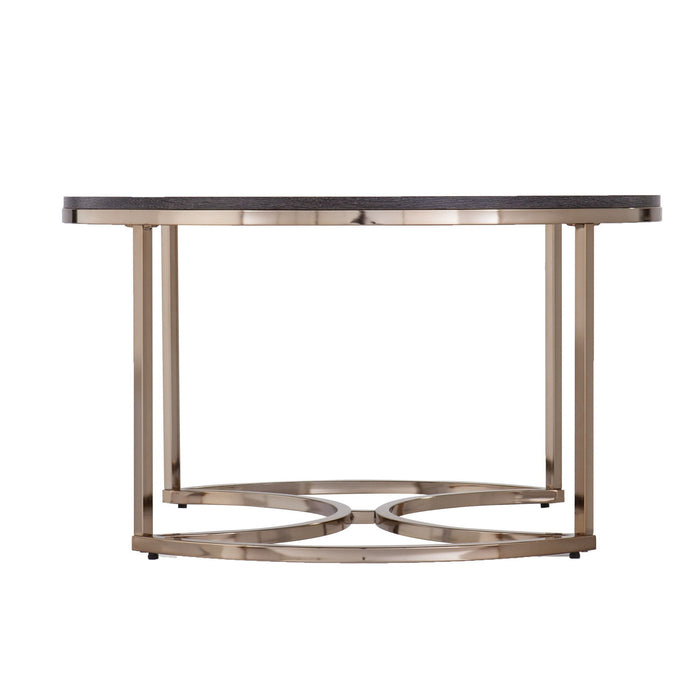 Manufactured Wood And Metal With Iron Round Coffee Table - Champagne