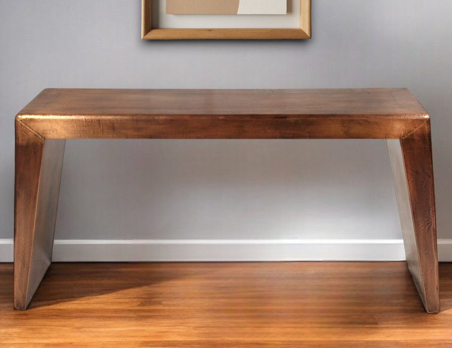 Aluminum Sled Console Table - Copper
