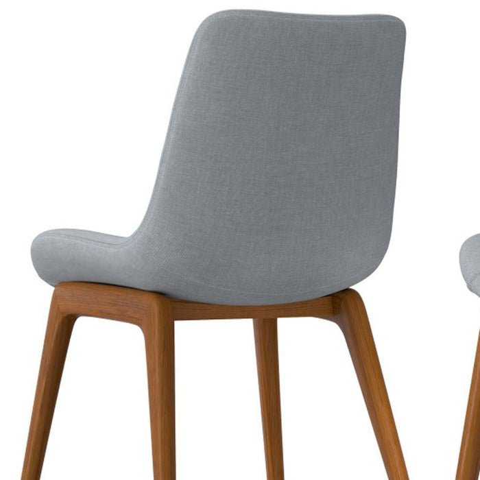 Solid Wood Dining Parsons Chairs (Set of 2) - Gray / Walnut