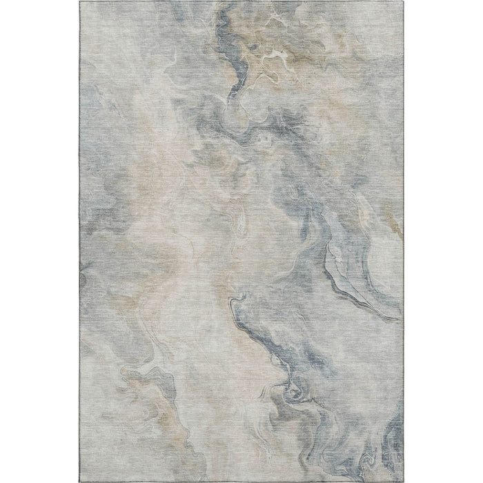 10' X 14' Abstract Washable Area Rug With UV Protection (697013) - Beige / Gray / Ivory