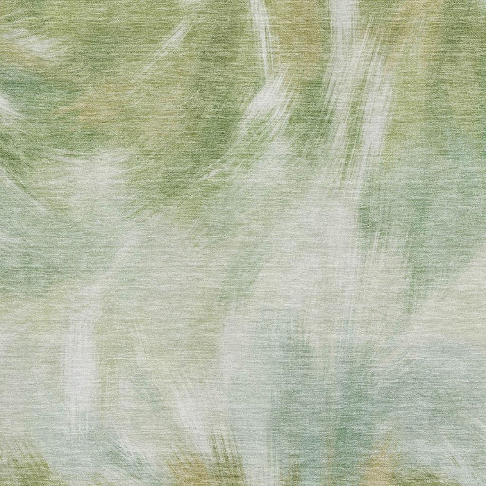 10' X 14' Abstract Washable Area Rug With UV Protection (717681) - Green / Ivory