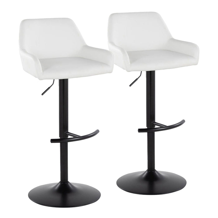 Daniella - Adjustable Barstool With Swivel - Black Metal (Set of 2)