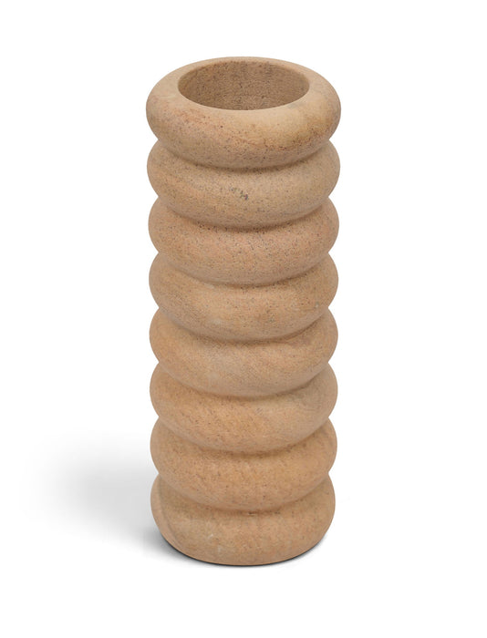 Rousse Sandstone Vase by Meridian Furniture featuring a smooth, rounded sandstone finish, ideal for decorative home accents.