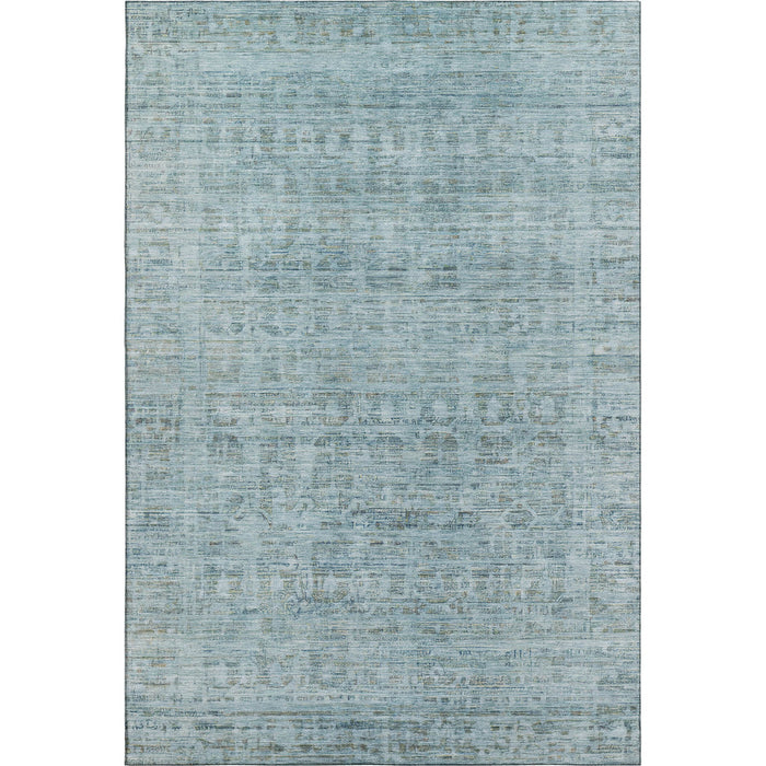 10' X 14' Oriental Washable Area Rug With UV Protection (701003) - Sky Blue / Denim Blue