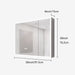 Giga LED bathroom medicine cabinet with mirror, built-in lights and defogger, modern wall-mounted storage for bathroom essentials