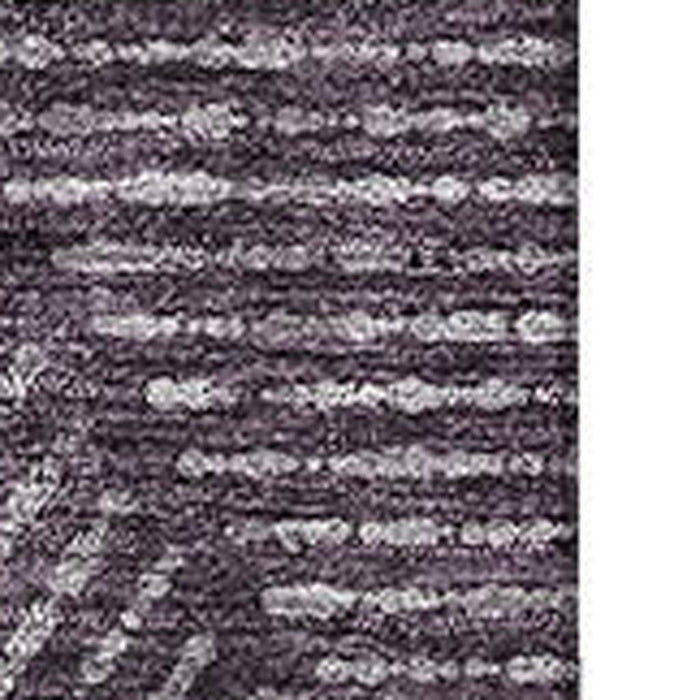 10' X 14' Geometric Washable Area Rug With UV Protection - Eggplant And Gray