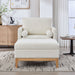 Giga oversized swivel barrel accent chair with ottoman, featuring built-in storage, in a modern stationary design.