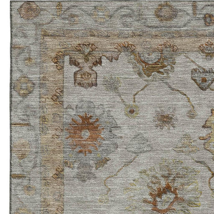 10' X 14' Oriental Washable Area Rug With UV Protection (716431) - Taupe / Beige