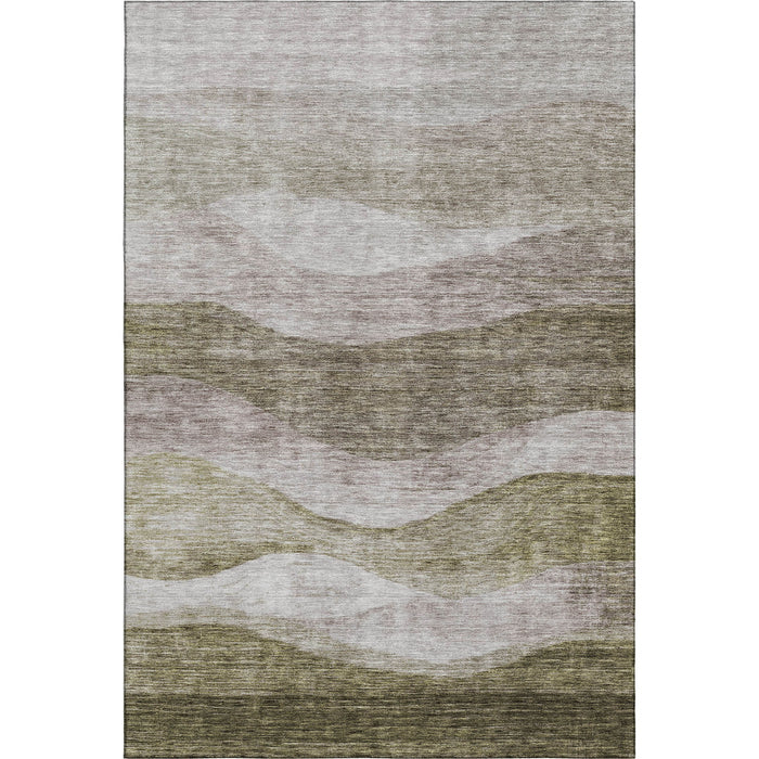 10' X 14' Abstract Washable Area Rug With UV Protection (686348) - Taupe / Beige