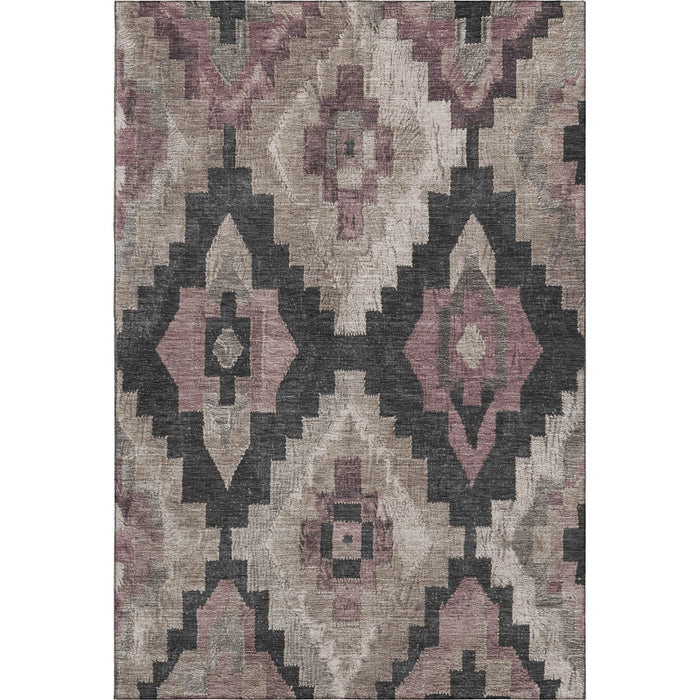 10' X 14' Washable Area Rug With UV Protection (707251) - Taupe / Charcoal