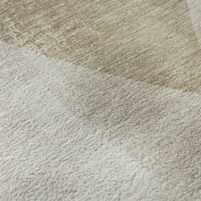10' X 14' Abstract Washable Area Rug With UV Protection (716683) - Beige / Ivory