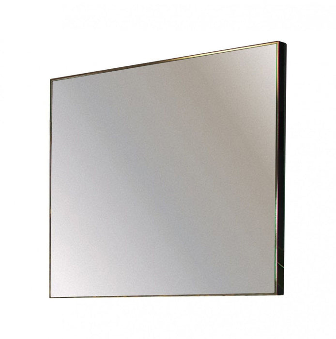 32" Square Metal Framed Accent Mirror - Gray
