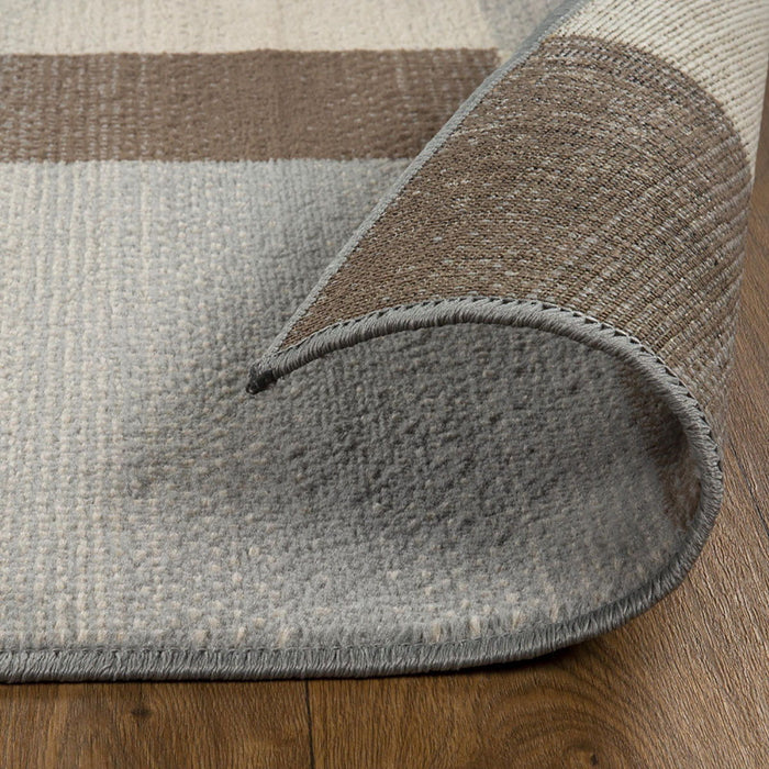 9' x 12' Patchwork Power Loom Stain Resistant Area Rug - Gray