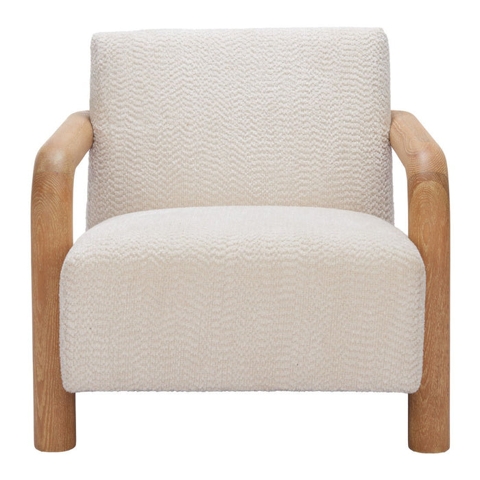 Upholstered Arm Chair - White