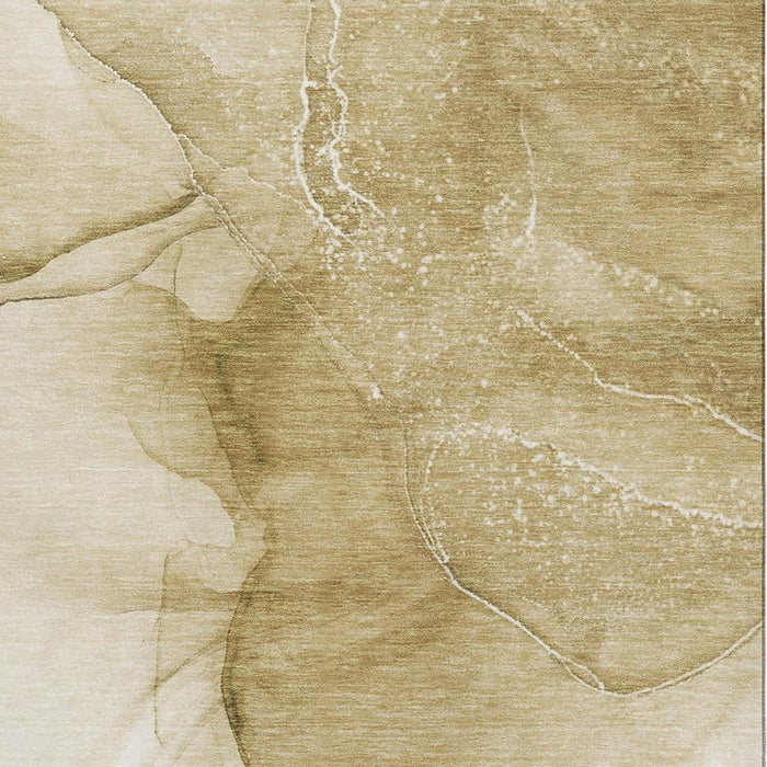 8' X 10' Abstract Washable Area Rug With UV Protection (646850) - Beige / Ivory