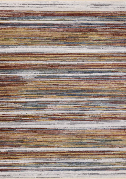 8' X 10' Striped Area Rug (660206) - Yellow / Blue / Brown