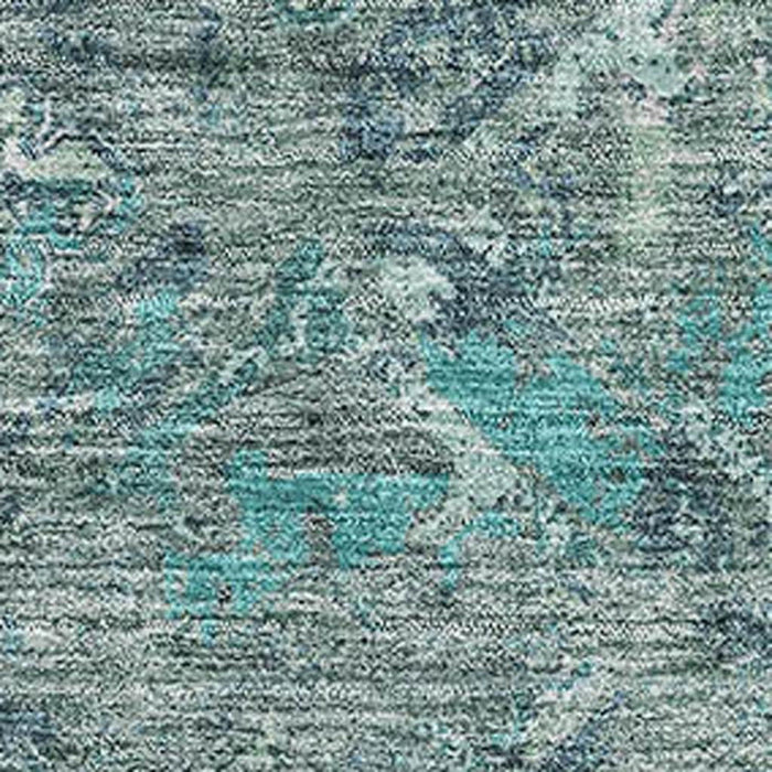 10' X 14' Diamond Washable Area Rug With UV Protection - Sage