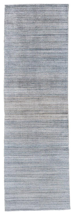 10' Ombre Hand Woven Runner Rug - Gray And Purple
