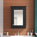 Giga wall-mounted bathroom medicine cabinet with mirror, over toilet storage with sleek white finish and internal shelves