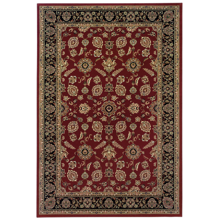 8' X 11' Oriental Area Rug (574367) - Red / Black