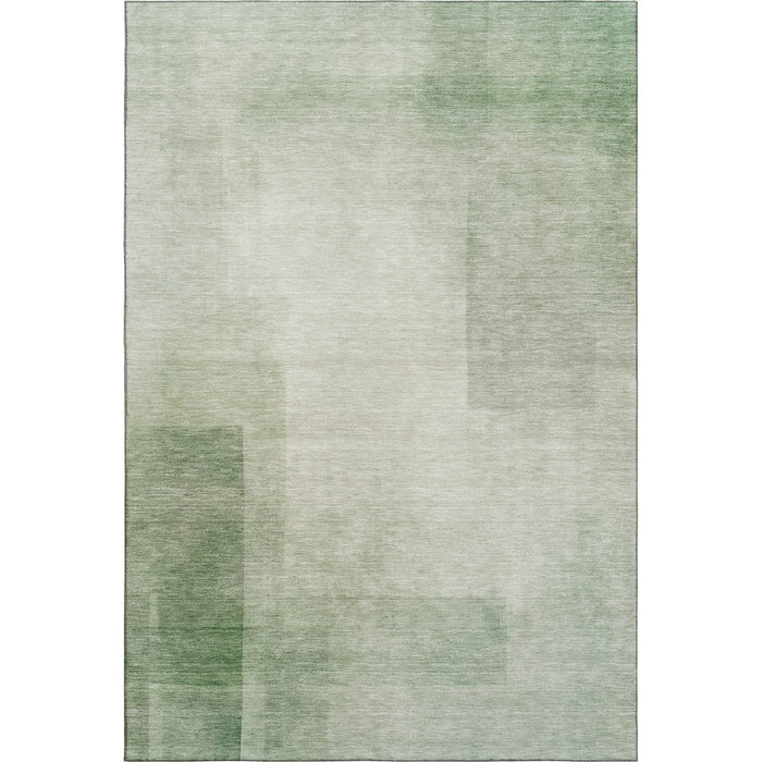 10' X 14' Geometric Washable Area Rug With UV Protection (692481) - Artichoke Green / Ivory