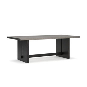 Salina Bay black and gray rectangular dining table with umbrella option by Millennium by Ashley