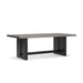 Salina Bay black and gray rectangular dining table with umbrella option by Millennium by Ashley