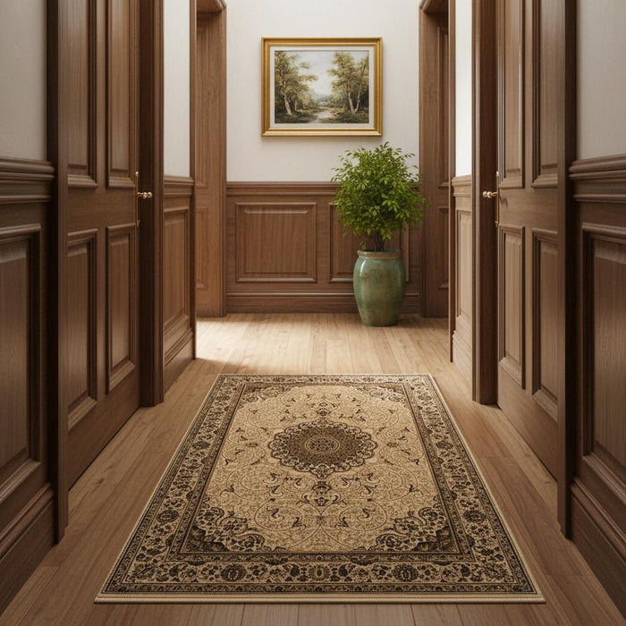 16' Oriental Runner Rug (610201) - Beige / Cream