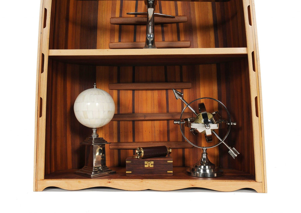 Four Tier Boat Bookcase - Natural