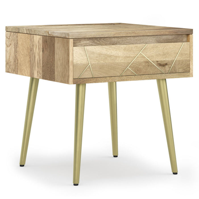 22" Metal End Table - Natural