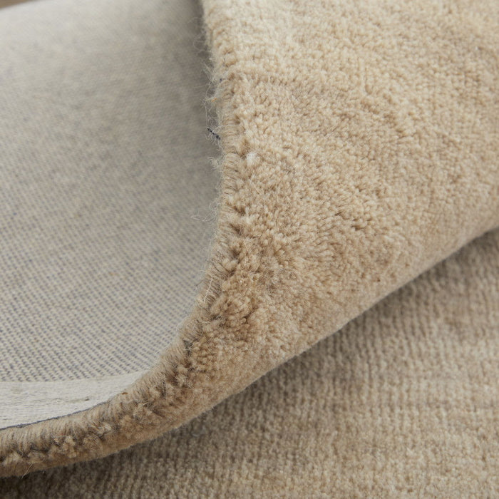 9' x 13' Wool Hand Woven Area Rug - Tan