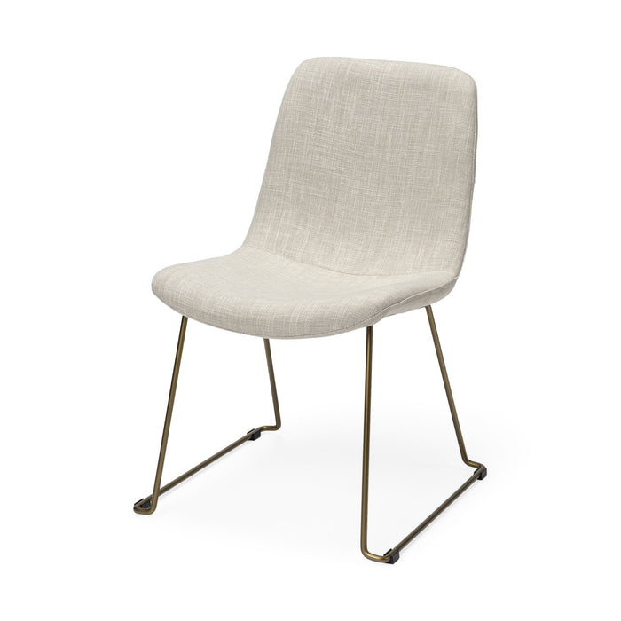Upholstered Fabric Side Chairs (Set of 2) - Cream