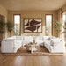 Meridian Furniture Hammond velvet performance fabric 8-piece U-shaped sectional sofa with plush upholstery and modern design.