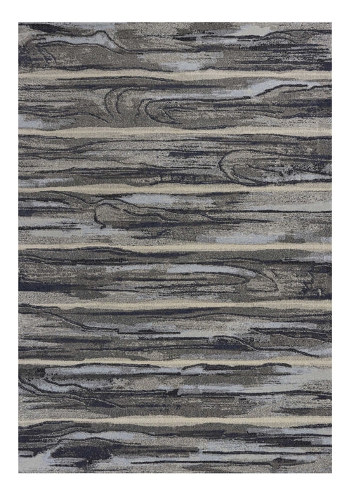 10' x 13' Machine Woven Abstract Brushstroke Indoor Area Rug - Gray
