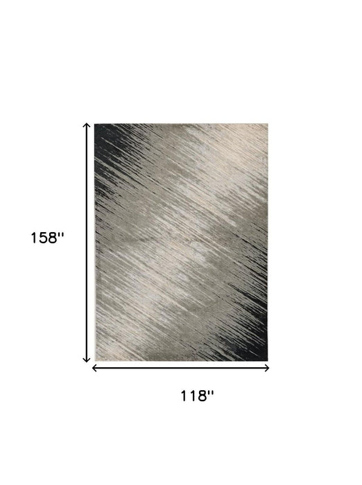 9' x 13' Polyester Area Rug - Silver Gray