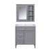 Giga bathroom vanity with medicine cabinet, modern storage with 2 soft-closing doors and 4 drawers in sleek design
