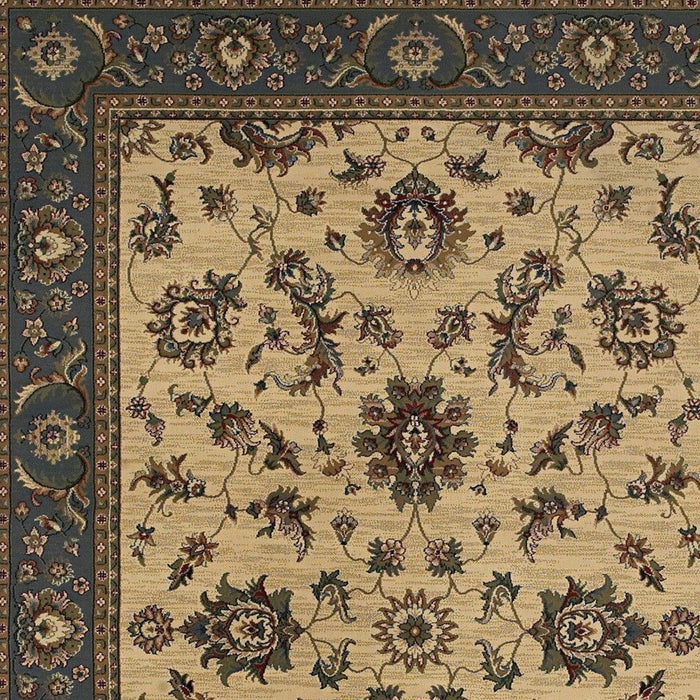 7' X 10' Oriental Area Rug (574401) - Ivory / Blue