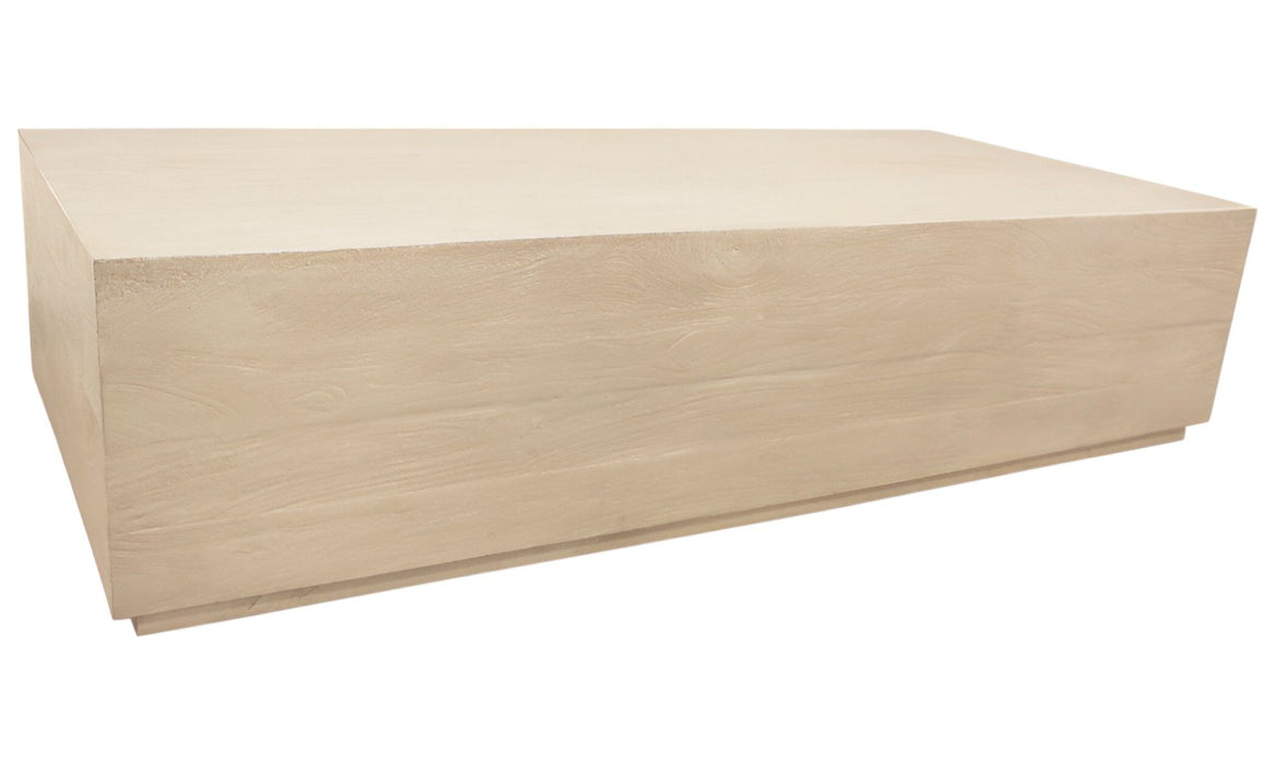 72" Solid Wood Distressed Coffee Table - Natural