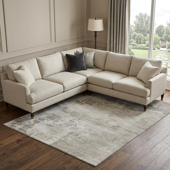10' X 14' Abstract Washable Area Rug With UV Protection (683171) - Beige / Ivory