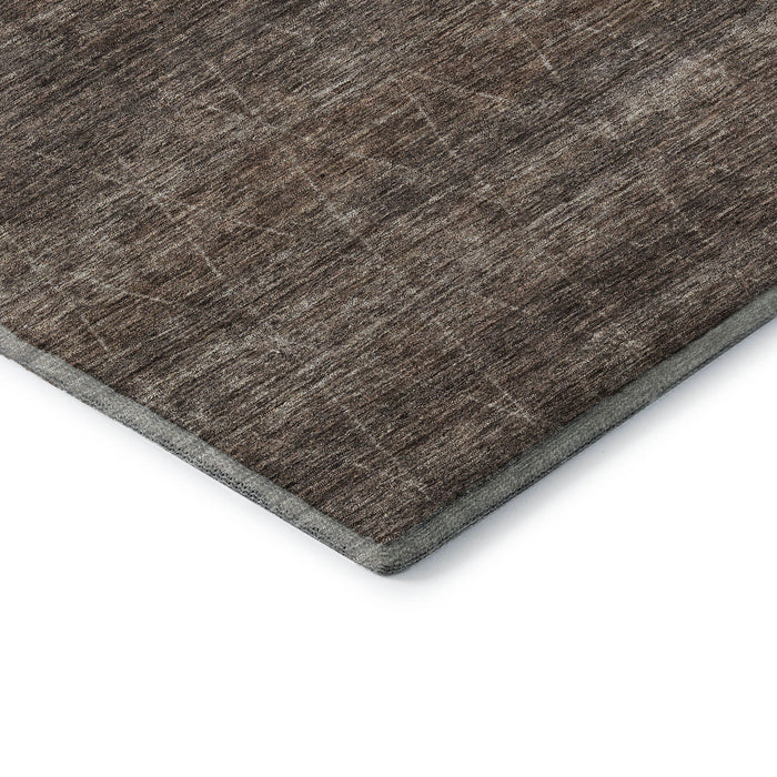 10' X 14' Geometric Washable Area Rug With UV Protection (688009) - Coffee / Beige