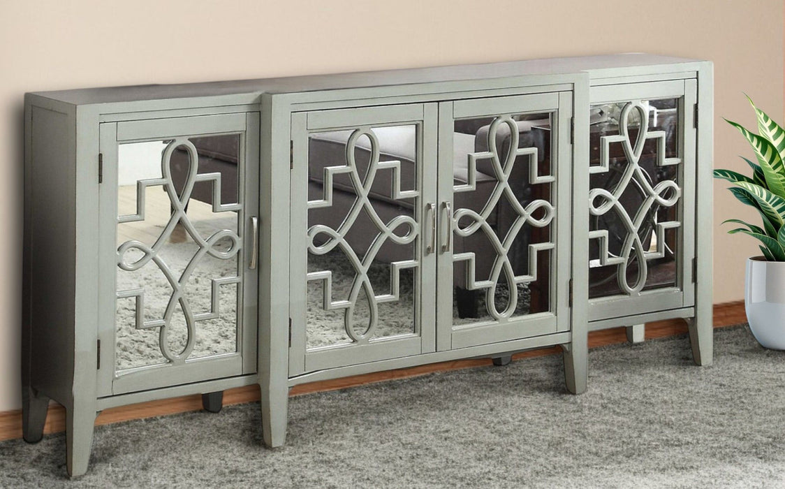 Solid Wood Console Table - Gray