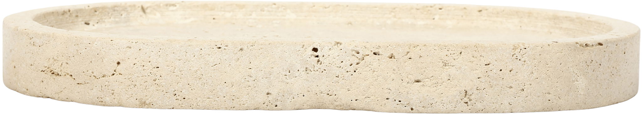 Ophelia Travertine Tray by Meridian Furniture, elegant rectangular tray with natural travertine surface and sleek metal handles.