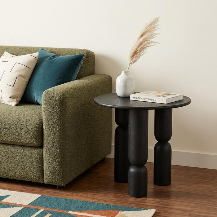 Round End Table (729072) - Black