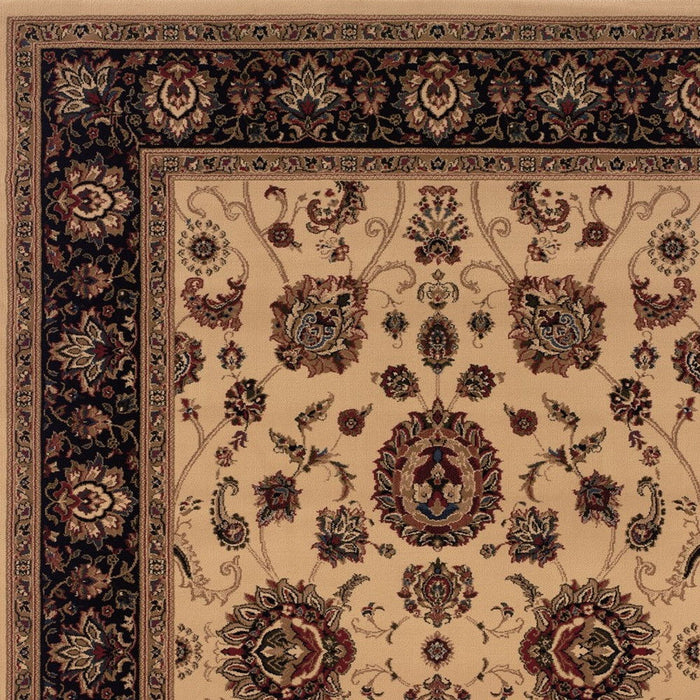 7' X 10' Oriental Area Rug (574349) - Ivory / Black
