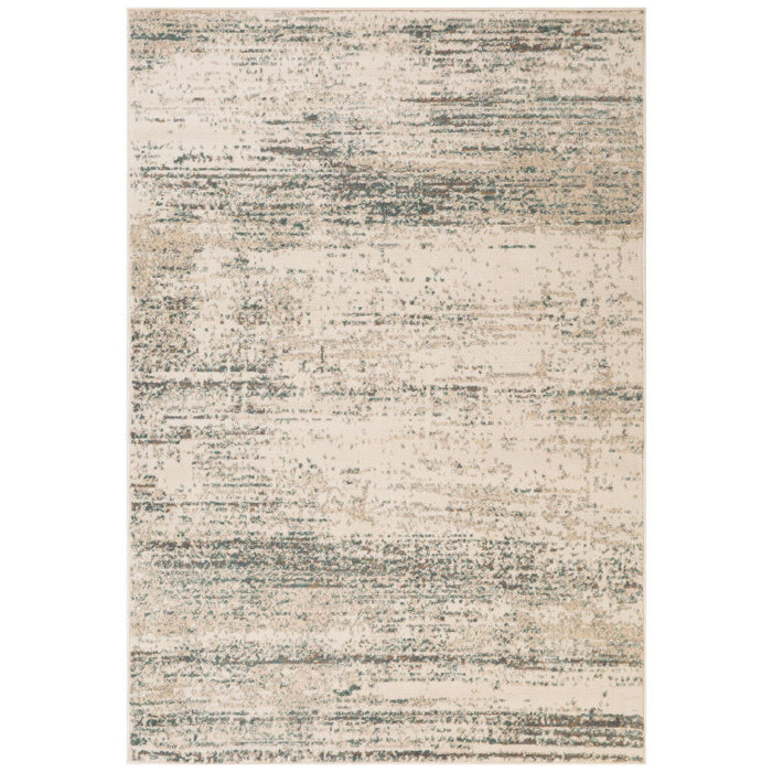 10.5' x 13.8' Abstract Power Loom Area Rug - Gray And Ivory