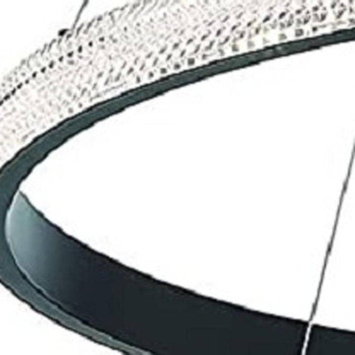 Candle Style Four Light Metal LED Dimmable Chandelier - Black