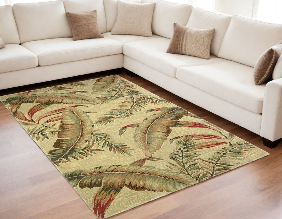 5.3' x 8.3' Contemporary Wool Rug - Ivory
