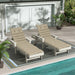 Giga outdoor chaise lounge chair back and seat cushions set, plush and weather-resistant for outdoor patio comfort.