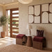 Velvet upholstered bench by Meridian Furniture featuring a sleek design and plush fabric for modern living spaces.