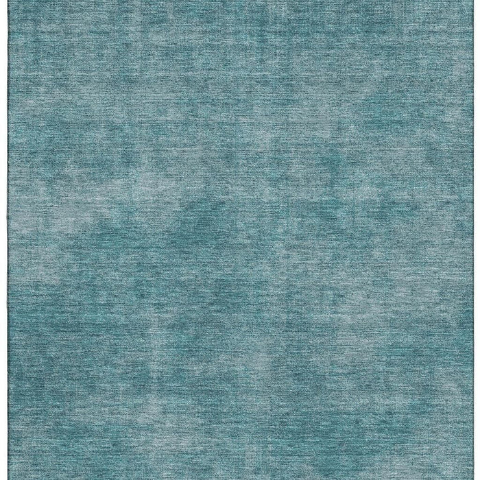10' X 14' Abstract Washable Area Rug With UV Protection (679983) - Teal / Aqua